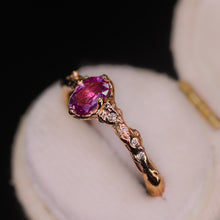 Load image into Gallery viewer, Dahlia ring: 14K natural pink sapphire &amp; diamond ring