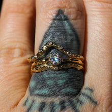 Load image into Gallery viewer, Waverly ring (with diamonds): 14K rose, yellow, and palladium white