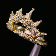 Load image into Gallery viewer, Mermaid Crown diamond ring (made to order; multiple options)