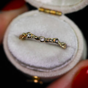 "Briony" 14K and diamond ring (made to order)