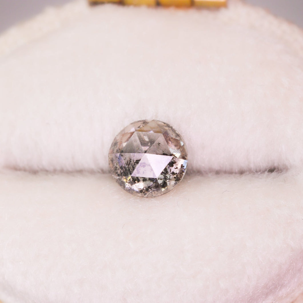 Create your own ring: 0.60ct rosecut round salt & pepper diamond
