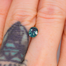 Load image into Gallery viewer, Create your own ring: 1.10ct oval opalescent teal sapphire