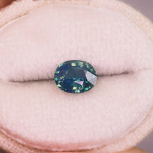 Load image into Gallery viewer, Create your own ring: 1.10ct oval opalescent teal sapphire