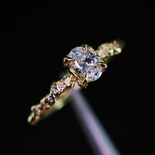 Load image into Gallery viewer, &quot;Calla&quot;: 14k yellow gold &amp; lab diamond ring