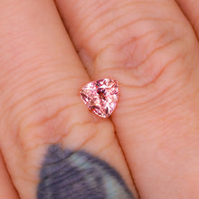 Load image into Gallery viewer, Create your own ring: 1.14ct peach lab sapphire trillion