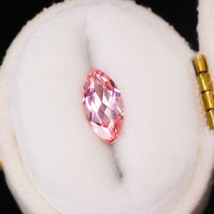 Create your own ring: 1.21ct peach lab sapphire marquise