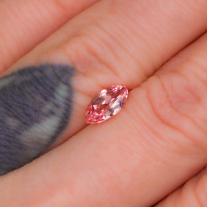 Create your own ring: 1.21ct peach lab sapphire marquise