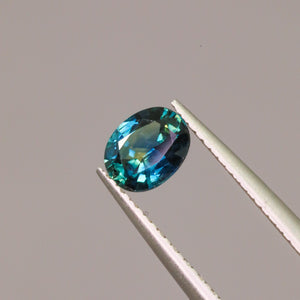 Create your own ring: 0.62ct oval teal/parti Australian sapphire