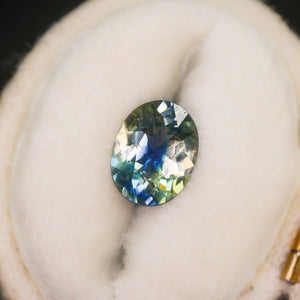Create your own ring: 1.88ct oval bicolor blue/yellow sapphire