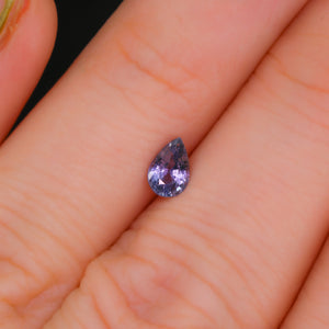 Create your own ring: 0.56ct pear purple sapphire