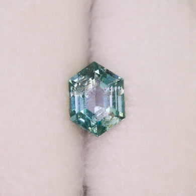Create your own ring: 0.77ct hexagon teal sapphire