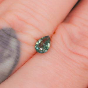Create your own ring: 0.54ct pear teal sapphire