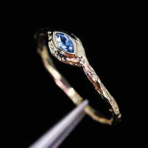Galadrielle ring with aquamarine in 14K gold (made to order)