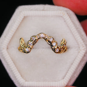 Fairy Wing band: 14K gold wedding ring (multiple options)