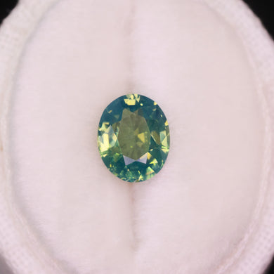 Create your own ring: 1.59ct teal opalescent oval sapphire