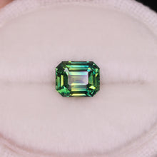 Load image into Gallery viewer, Create your own ring: 1.11ct teal/bicolor emerald cut sapphire