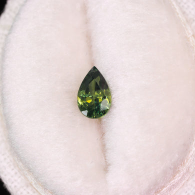 Create your own ring: 0.50ct green Australian pear sapphire