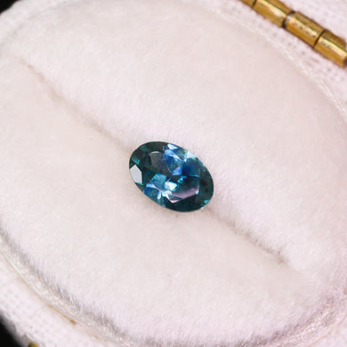 Create your own ring: 0.64ct teal/blue Montana oval sapphire