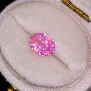Create your own ring: 1.31ct pink opalescent oval sapphire