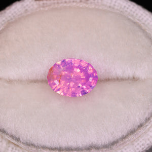 Create your own ring: 1.31ct pink opalescent oval sapphire