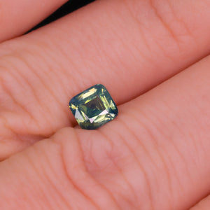 Create your own ring: 1.04ct teal opalescent cushion cut sapphire