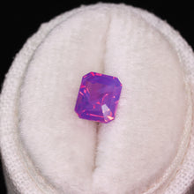 Load image into Gallery viewer, Create your own ring: 1.56ct opalescent pink/purple emerald cut sapphire