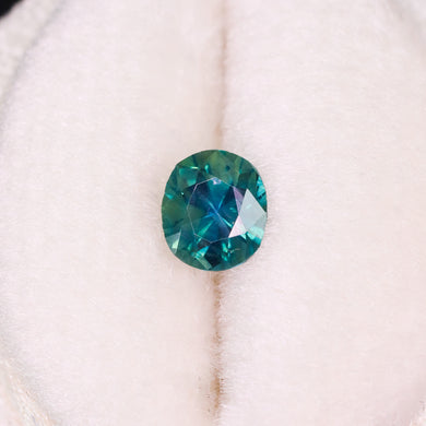 Create your own ring: 0.71ct teal/bicolor oval sapphire