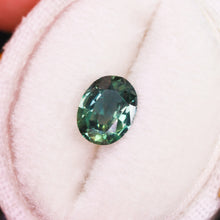 Load image into Gallery viewer, Create your own ring: 1.22ct teal/bicolor oval Madagascar sapphire