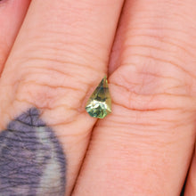 Load image into Gallery viewer, Create your own ring: 0.67ct green/bicolor elongated shield cut sapphire
