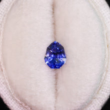 Load image into Gallery viewer, Create your own ring: 0.69ct blue/indigo shield step cut sapphire