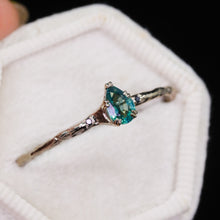 Load image into Gallery viewer, Magnolia oval and pear rings (over 30 gem options; made to order)