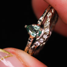 Load image into Gallery viewer, Magnolia oval and pear rings (over 30 gem options; made to order)