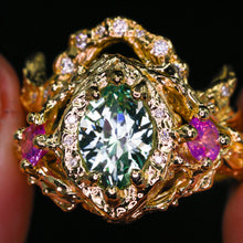 Load image into Gallery viewer, Queen of Garden &amp; Glade: one of a kind 14k ring