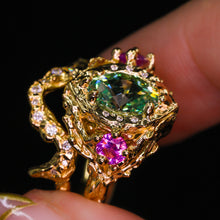 Load image into Gallery viewer, Queen of Garden &amp; Glade: one of a kind 14k ring