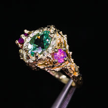 Load image into Gallery viewer, Queen of Garden &amp; Glade: one of a kind 14k ring