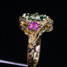 Load image into Gallery viewer, Queen of Garden &amp; Glade: one of a kind 14k ring