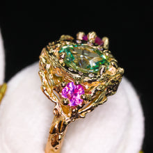 Load image into Gallery viewer, Queen of Garden &amp; Glade: one of a kind 14k ring