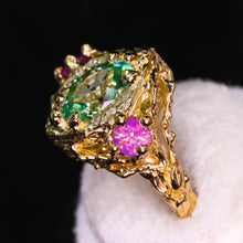 Load image into Gallery viewer, Queen of Garden &amp; Glade: one of a kind 14k ring