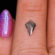 Load image into Gallery viewer, Create your own ring: 0.43ct rosecut kite salt &amp; pepper diamond