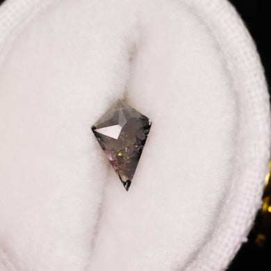 Create your own ring: 0.43ct rosecut kite salt & pepper diamond