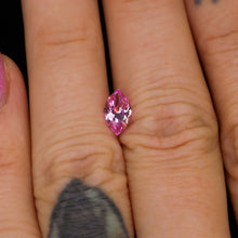 Load image into Gallery viewer, Create your own ring: 1.29ct pink marquise lab sapphire (Ice Princess)