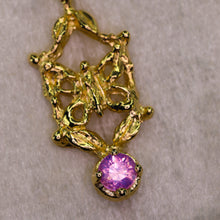 Load image into Gallery viewer, Butterfly Portal: 14K charm/pendant (36 stone options)