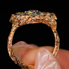 Load image into Gallery viewer, Vespera: 2ct oval and half-moon ring (made to order)