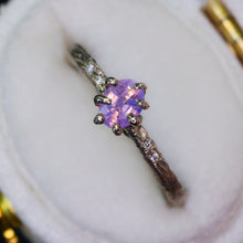 Load image into Gallery viewer, Oakley: 14k palladium white gold, lavender/pink sapphire &amp; diamond ring