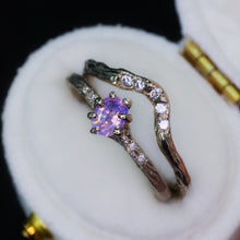 Load image into Gallery viewer, Oakley: 14k palladium white gold, lavender/pink sapphire &amp; diamond ring