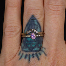 Load image into Gallery viewer, Oakley: 14k palladium white gold, lavender/pink sapphire &amp; diamond ring