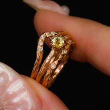 Load image into Gallery viewer, Oakley: 14k rose gold, bicolor Montana sapphire &amp; diamond ring