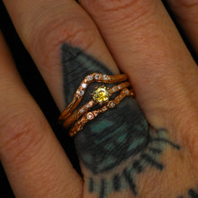 Load image into Gallery viewer, Oakley: 14k rose gold, bicolor Montana sapphire &amp; diamond ring