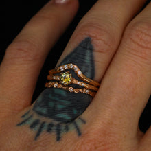 Load image into Gallery viewer, Oakley: 14k rose gold, bicolor Montana sapphire &amp; diamond ring