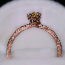 Load image into Gallery viewer, Oakley: 14k rose gold, bicolor Montana sapphire &amp; diamond ring